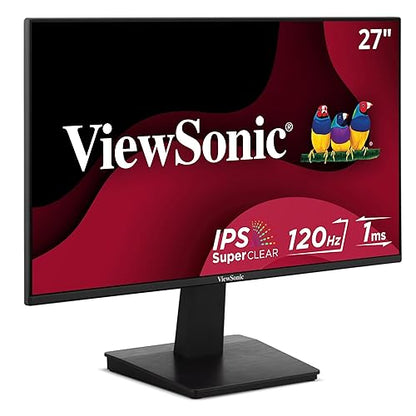 Viewsonic VA2748-MH 27 Inch Full HD 1080p IPS Monitor with 120Hz, Variable Refresh Rate, Eye Care, HDMI, and VGA Inputs for Home and Office
