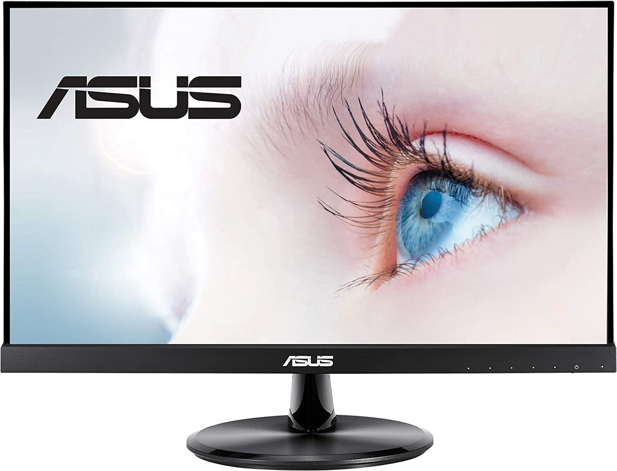 ASUS VP229Q 21.5” Monitor, 1080P Full HD, 75Hz, IPS, FreeSync/Adaptive-Sync, Eye Care, HDMI DisplayPort VGA, Frameless, VESA Wall Mountable BLACK 21.5" IPS FHD 75Hz Speakers DisplayPort