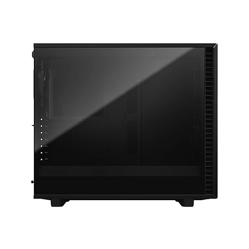 Fractal Design Define 7 Black Brushed Aluminum/Steel E-ATX Silent Modular Dark Tempered Glass Window Mid Tower Computer Case Black TG Dark Tint Define 7