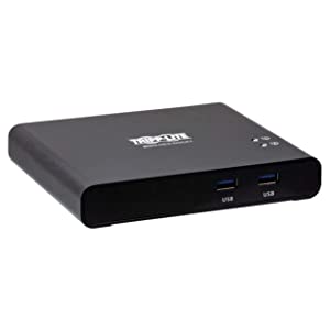 Tripp Lite 2 Port USB-C KVM Dock, Dual Port USB C KVM Docking Station, 4K HDMI, USB 3.2 Gen 1, USB A Hub, Remote Selector, 85W PD Charging, Black (B003-HC2-DOCK1)