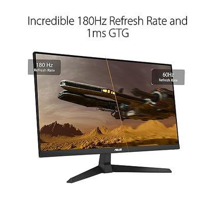 ASUS TUF Gaming 25” (24.5 viewable) 1080P Gaming Monitor (VG259Q3A) – FHD, 180Hz, 1ms, Fast IPS, Extreme Low Motion Blur, FreeSync, Variable Overdrive, Speakers, 99% sRGB, Shadow Boost 3yr Warranty