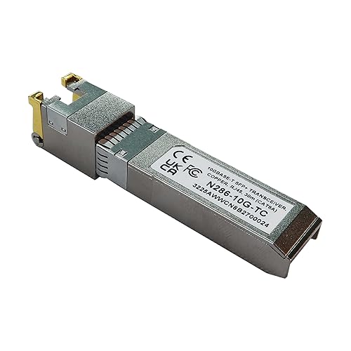 Tripp Lite 10G SFP+ Cisco Compatible Cat6a Transceiver, Copper RJ45 Ethernet Cable Adapter, SFP-10G-T-X Compatible, MSA-Compliant, Hot-swappable, 98 Feet / 30 Meters, 3-Year Warranty (N286-10G-TC)