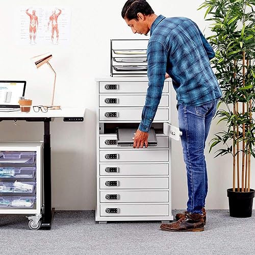 Lapcabby Lyte 10Md 10 Device Locker with 10 Individual Doors and Code Locks