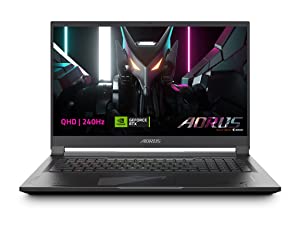 GIGABYTE AORUS 17X: 17.3" Thin Bezel QHD 2560x1440 240Hz Display, NVIDIA GeForce RTX 4080 Laptop GPU 12GB GDDR6, Intel Core i9-13900HX,16GB DDR5 RAM, 1TB SSD, Win11 Pro (AORUS 17X AXF-B4US694SP)