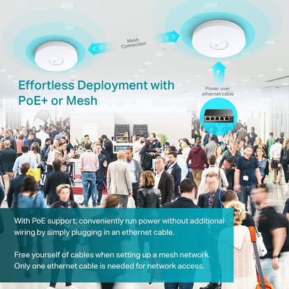 TP-Link EAP660 HD | Omada WiFi 6 AX3600 Wireless 2.5G Access Point for High-Density Deployment | OFDMA, Mesh, Seamless Roaming &amp; MU-MIMO | SDN Integrated | Cloud Access &amp; Omada App | PoE+ Powered