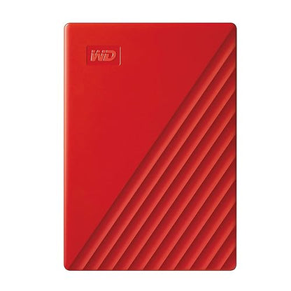 WD Western Digital My Passport WDBPKJ0040BRD-WESN 4 TB Portable Hard Drive - External - Red - USB 3.0 - 256-bit Encryption Standard