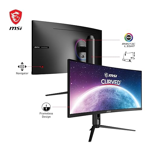 MSI Optix MAG301CR2 FHD Non-Glare 1ms 2560 x 1080 Ultra Wide 200Hz HDR Ready USB/DP/HDMI Smart Headset Hanger FreeSync 30”Gaming Curved Monitor - Black