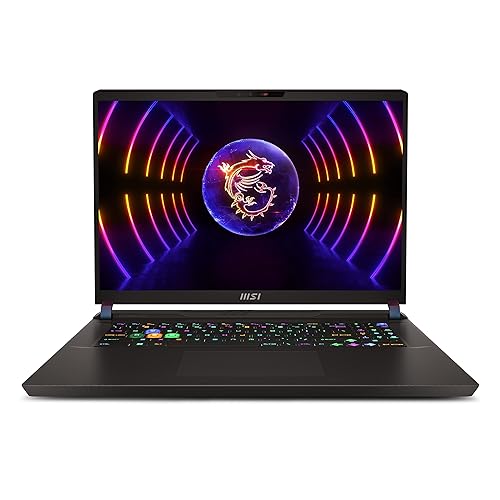 MSI Vector GP78 HX 17" QHD+ 240Hz Gaming Laptop, Intel Core i7-13700HX, RTX 4080, 32GB DDR5, 1TB NVMe SSD, VR Ready, WiFi 6E, BT 5.3, TB 4, Per-Key RGB, Windows 11 Home, Vector GP78HX 13VH-235CA