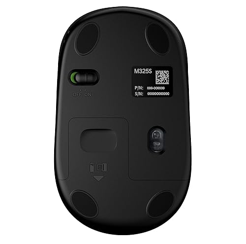 Logitech M325s Wireless Mouse, 2.4 GHz with USB Receiver, 1000 DPI Optical Tracking, 18-Month Life Battery, PC/Mac/Laptop/Chromebook - Light Silver M325s (NEW) Light Silver