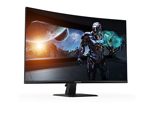 GIGABYTE GS32QC 31.5 165Hz 1440P Curved Gaming Monitor, 2560x1440 VA 1500R Display, 1ms (MPRT) Response Time, HDR Ready, 1x Display Port 1.4, 2X HDMI 2.0,Black QHD | 165Hz 1ms | 31.5 | No Height Adj.