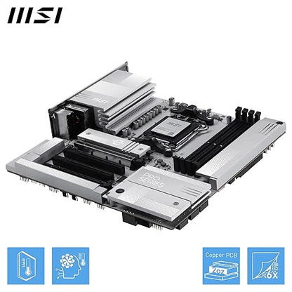 MSI PRO B850M-A WiFi PZ Motherboard, Back-Connect mATX - Supports AMD Ryzen 9000/8000 / 7000 Processors, AM5 - DDR5 Memory Boost (8200+ MT/s OC), PCIe 5.0 x16 & 4.0 x4, M.2 Gen5, Wi-Fi 7, 5G LAN