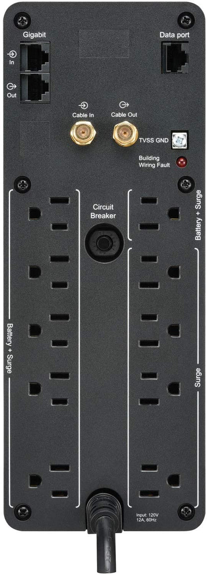 APC UPS 1000VA Sine Wave UPS Battery Backup and Surge Protector, BR1000MS Backup Battery Power Supply with AVR, (2) USB Charger Ports 1000VA Power Supply