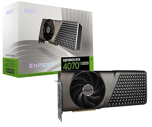 MSI Gaming RTX 4070 TI Super 16G Expert Graphics Card (NVIDIA RTX 4070 Ti Super, 256-Bit, Boost Clock: 2685 MHz, 16GB GDRR6X 21 Gbps, HDMI/DP, Ada Lovelace Architecture)