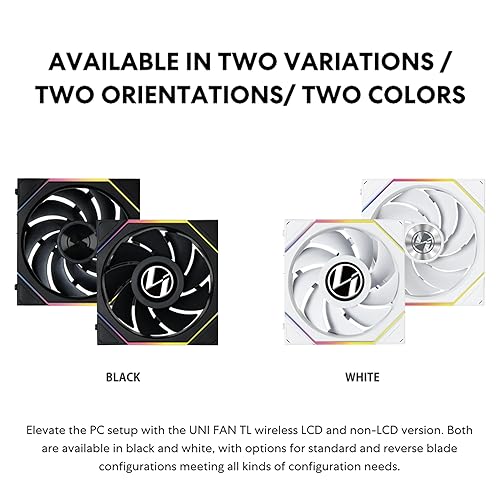 Lian Li UNI Fan TL 120 Wireless - Single Pack - Controller Not Included - 2.4 GHz Wireless Control - Infinity Mirror Design - Controller Required - White (12TL1W1W)