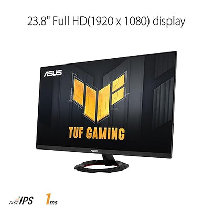 ASUS TUF Gaming 23.8” 1080P Monitor (VG249Q3R) – Full HD, 180Hz, 1ms, Fast IPS, Extreme Low Motion Blur, FreeSync, Variable Overdrive, Shadow Boost, Eye Care, 100% sRGB, 3 yr Warranty 23.8" Fast IPS FHD 180Hz FreeSync