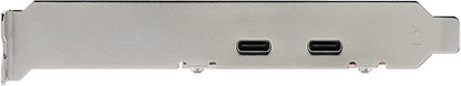 StarTech.com PCIe USB 3.1 Card - 2x USB C 3.1 Gen 2 10Gbps - PCIe Gen 3 x4 - ASM3142 Chipset - USB Type C PCI Express Card (PEXUSB312C3)