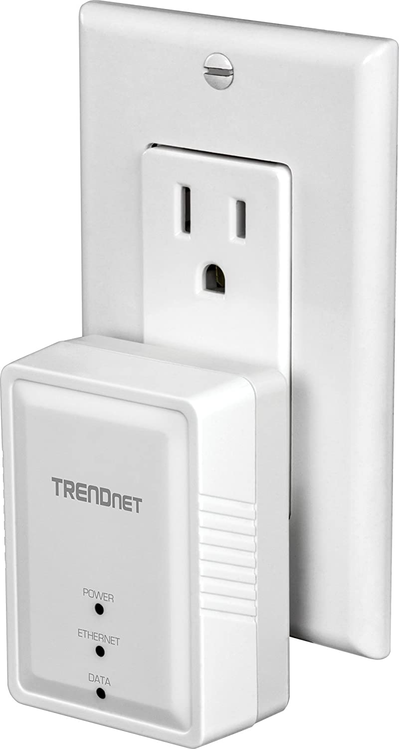 TRENDnet Powerline 500 AV Nano Adapter Kit, Includes 2 x TPL-406E Adapters, Cross Compatible With Powerline 600-500-200, Windows 10, 8.1, 8, 7, Vista, XP, Plug &amp; Play Install, White, TPL-406E2K