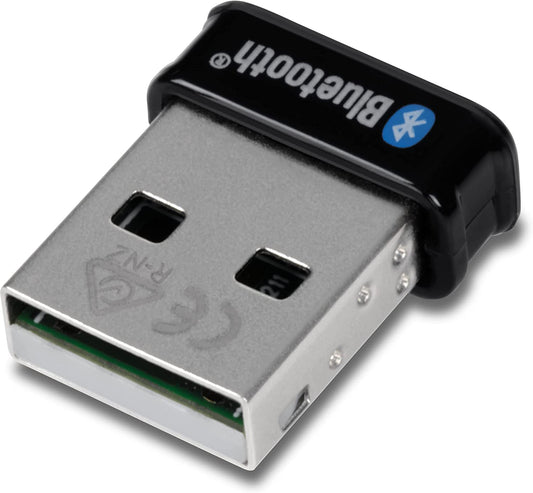 TRENDnet Micro Bluetooth 5.0 USB Adapter, Supports Basic Rate(BR), Bluetooth Low Energy(BLE), Enhanced Data Rate(EDR), 100m (328ft.) Range, Supports Windows OS, Black, TBW-110UB 100m (328ft.) Bluetooth 5.0