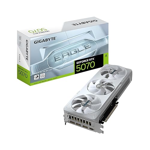 GIGABYTE Eagle GeForce RTX 5070 12GB GDDR7 PCI Express 5.0 ATX Graphics Card GV-N5070EAGLEOC ICE-12GD