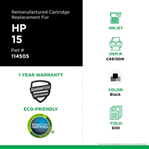 Inksters of america HP 15 Officejet V Series 5110 PSC 500 PSC750 PSC 950 Digital Copier 310 Fas 1230 Deskjet 3820 810C 812C 825C 840C 841C 842C 843C 845C 920C 940C Inkjet Black by West Point Products