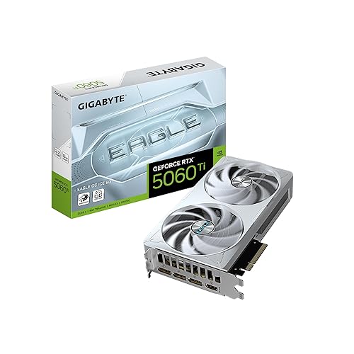 GIGABYTE Eagle GeForce RTX 5060 Ti 8GB GDDR7 PCI Express 5.0 x8 ATX Graphics Card GV-N506TEAGLEOC ICE-8GD