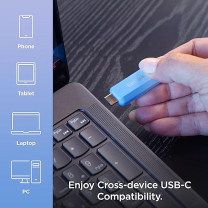 256GB SanDisk Creator USB-C Flash Drive for Content Creators - Up to 400MB/s, 3 Months of Adobe Lightroom Included - SDCZ75C-256G-G46 USB-C Flash Drive 256GB