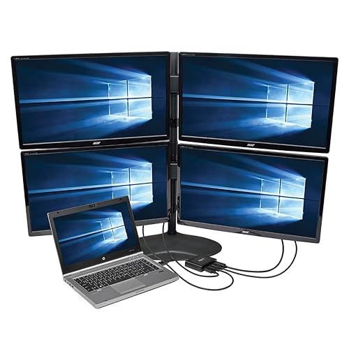 Tripp Lite B156-004-V2 4-Port DisplayPort Multi Stream Transport MST Hub, DP 1.2 to DP, UHD 4Kx2K