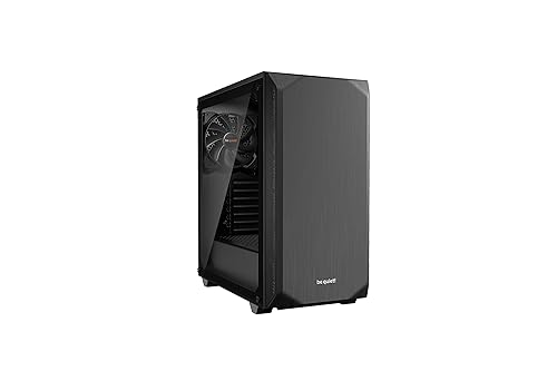 be quiet! Pure Base 500 ATX Midi Tower PC Case | Tempered Glass Window | Two Pre-Installed Low Noise Cooling Fans | Black | BGW34 Black BGW34