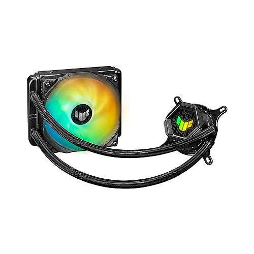 ASUS TUF Gaming LC 120 ARGB All-in-one Liquid CPU Cooler (Aura Sync, TUF 120mm ARGB Radiator Fans with Fan Blade Groove Design) 120mm TUF GAMING LC 120 ARGB