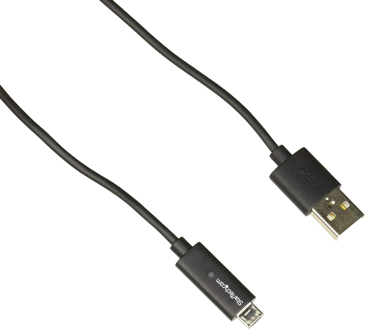 StarTech.com 1m / 3ft USB to Micro USB Cable with LED Charging Light - M/M USB to Micro USB Charging Cable - USB Charger Cable (USBAUBL1M)