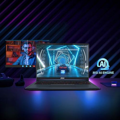 MSI Stealth 16 AI Studio A1VFG-073CA 16 QHD+ 240Hz Ultra Thin and Light Gaming Laptop, Intel Core Ultra9-185H, RTX 4060, 32GB DDR5, 1TB NVMe SSD, Windows 11 Home
