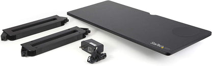 StarTech.com Monitor Riser Stand with Wireless Charging Pad - 15W Qi Charger (Fast Wireless Charge) - Height Adjustable Computer Monitor/Laptop Riser Stand for Desk w/Phone/Tablet Charger (MONSTADQI)