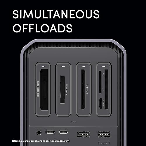 SanDisk Professional - PRO-Dock 4; 4-Bay Reader Docking Station - (1x) USB-C (USB 3.2 Gen 1) Port - SDPD14F-0000-NBAAD, Gray