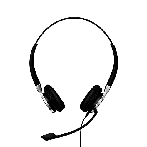 Sennheiser SC 665 (507256) - Double-Sided Business Headset | for Mobile Phone and Tablet Connection | with HD Sound & Ultra Noise-Cancelling Microphone (Black) SC665