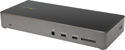 StarTech.com USB C Dock - Triple 4K Monitor USB Type-C Docking Station - 100W Power Delivery - DP 1.4 Alt Mode &amp; DSC, 2x DisplayPort 1.4/HDMI 2.0 - 6xUSB (2x 10Gbps), SD - Windows/Chrome (DK31C2DHSPD)