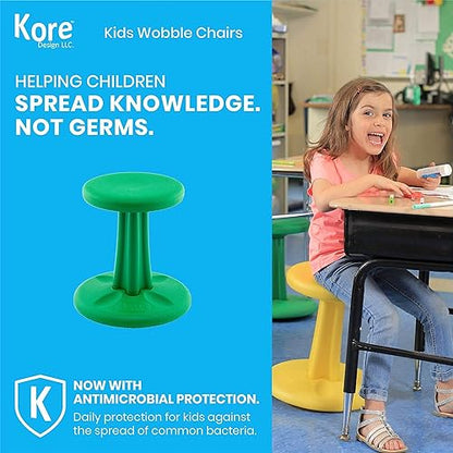 Kore Design KOR614 Junior Active Chair Height 16, Green Green Junior (16in Tall)