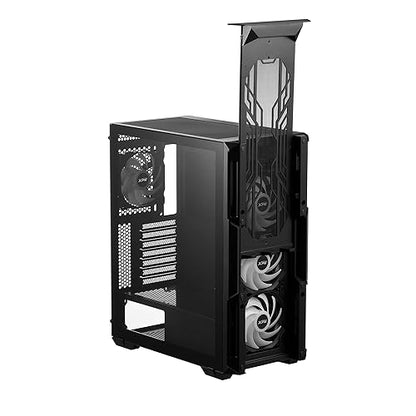 XPG STARKER AIR C Mid-Tower ATX PC Case with Front Mesh Panel - ARGB Light Effect - Cable Management - Black(STARKERAIRC BK C TW) Mesh Front + Type C Black