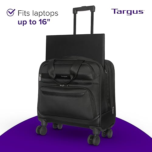 Targus Transit TBR044GL Carrying Case (Roller) for 15" to 16" Notebook - Black - TAA Compliant - Handle, Telescoping Handle - 8.7" Height x 16.1" Width x 17.3" Depth - 7.40 gal Volume Capacity