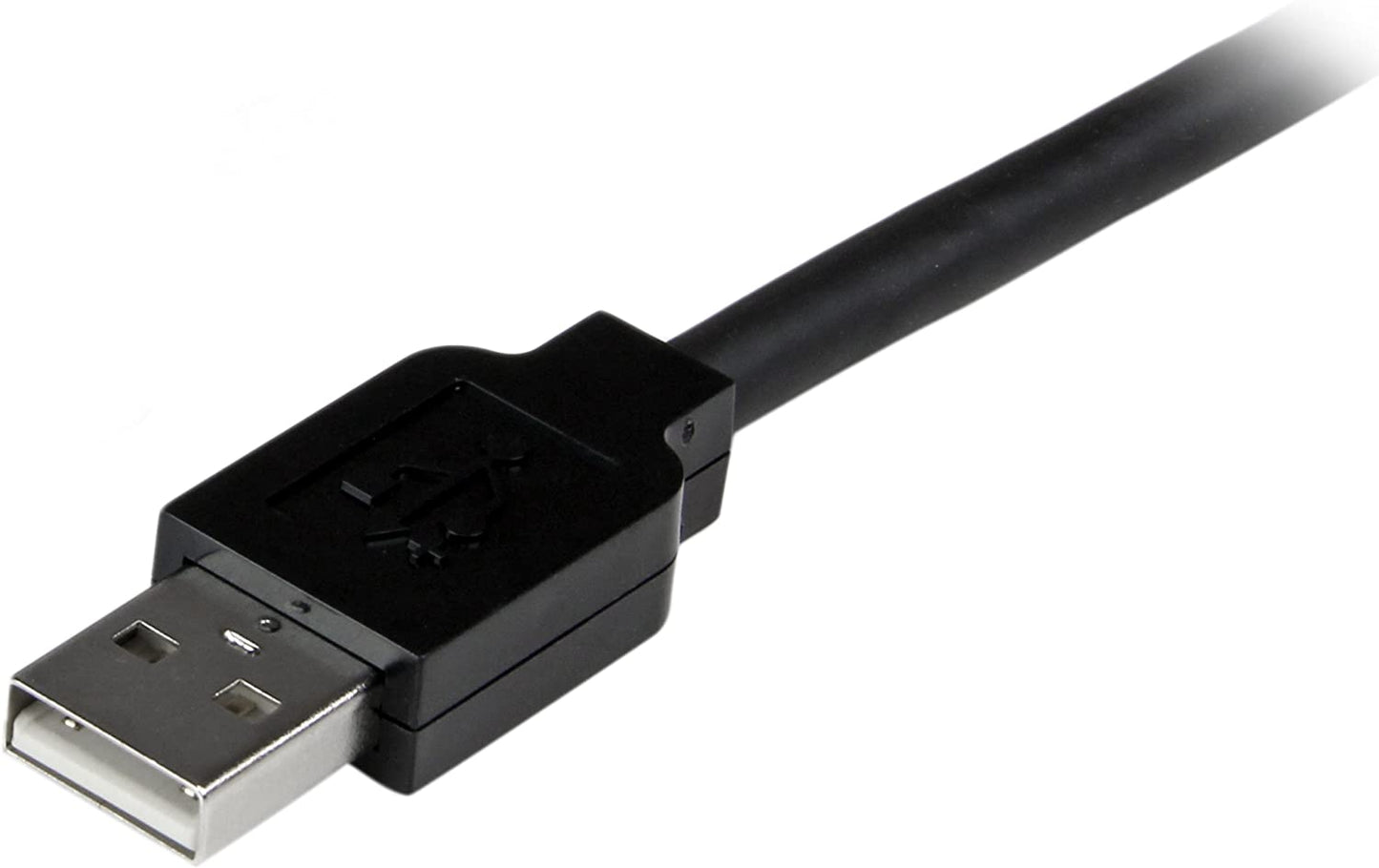 StarTech.com 15m USB 2.0 Active Extension Cable - M/F - 15 meter USB 2.0 Repeater Cable Cord - USB A Male to USB A Female - 15 m, Black (USB2AAEXT15M) 49.2 ft USB 2.0 Cable