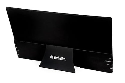 Verbatim Portable Touchscreen Monitor 15.6" USB-C HDMI Full HD 1080p IPS Display with Metal Housing and Adjustable Kick Stand for Laptops and Gaming Consoles