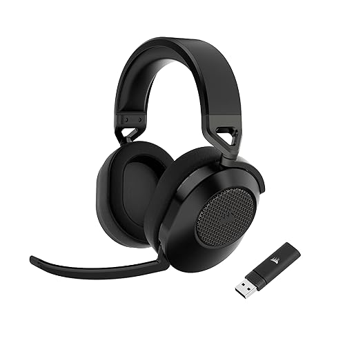 CORSAIR HS65 WIRELESS Multiplatform Gaming Headset with Bluetooth - Dolby Audio 7.1 - Omni-Directional Microphone - iCUE Compatible - PC, Mac, PS5, PS4, Mobile - Carbon