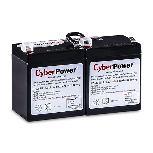 CyberPower RB1270X2A UPS Replacement Battery Cartridge, Maintenance-Free, User Installable, 12V/7Ah