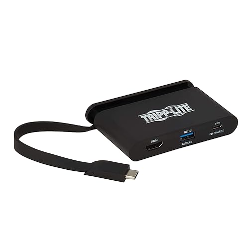 Tripp Lite Usb C Multiport Adapter Converter 4K W/ /Hdmi, Gigabit Ethernet, Usb-A Hub, Pd Charging, Storage Cable Thunderbolt 3 Compatible U444T6NH4UBC