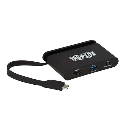 Tripp Lite Usb C Multiport Adapter Converter 4K W/ /Hdmi, Gigabit Ethernet, Usb-A Hub, Pd Charging, Storage Cable Thunderbolt 3 Compatible U444T6NH4UBC