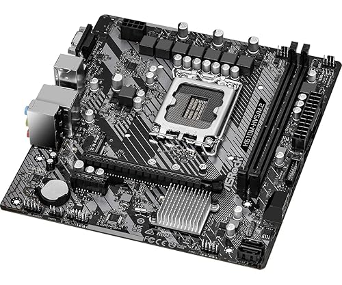 ASRock H610M-HVS/M.2 R2.0 Desktop Motherboard - Intel H610 Chipset - Socket LGA-1700 - Micro ATX - Core Processor Supported - 64 GB DDR4 SDRAM Maximum RAM - DIMM, UDIMM - 2 x Memory Slots - Gigabit Ethernet - HDMI