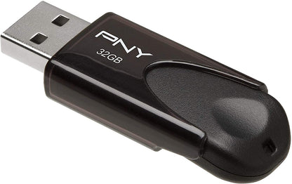 PNY 32GB Attaché 4 USB 2.0 Flash Drive - Black (P-FD32GATT4-GE) 32GB FLASH DRIVE