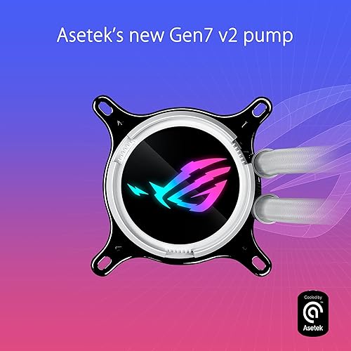 ASUS ROG Strix LC III 360 ARGB LCD White Edition All-in-one CPU Liquid Cooler - Intel® LGA 1700, 1200, 115X - AMD Socket AM4, AM5 – with 2.1" IPS LCD, Asetek’s New Gen7 v2 Pump Gen III 360mm|ARGB|LCD|White