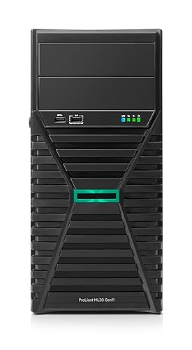Hewlett Packard Enterprise ProLiant ML30 Gen11 Tower Server w/one Inte Xeon 6315P Processor, 2.8GHz, 4c 1P 1x16GB-U 4LFF-NHP 2x1TB HDD 1x350W PS (HPE Smart Choice P83315-005)