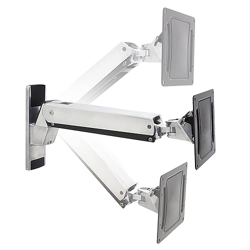 Ergotron – Interactive Arm VHD, VESA TV Wall Mount – for Heavy Monitors or TVs Up to 90 Inches, 35 to 70 lbs – Polished Aluminum 35-70 lbs