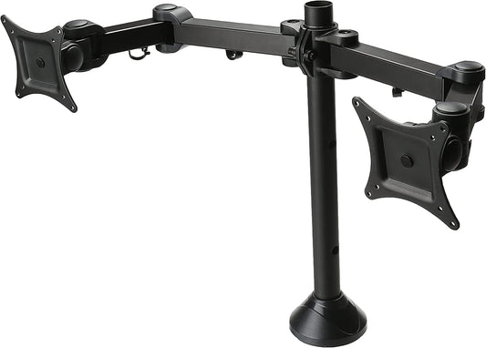 SIIG Tilt/swivel/rotate/Extend Desk Mount for 13 to 27 Inches Dual Monitor, Black (CE-MT0Q11-S1)